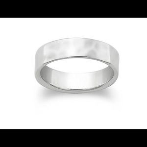 James Avery thin hammered ring
